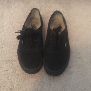 All black vans size 8